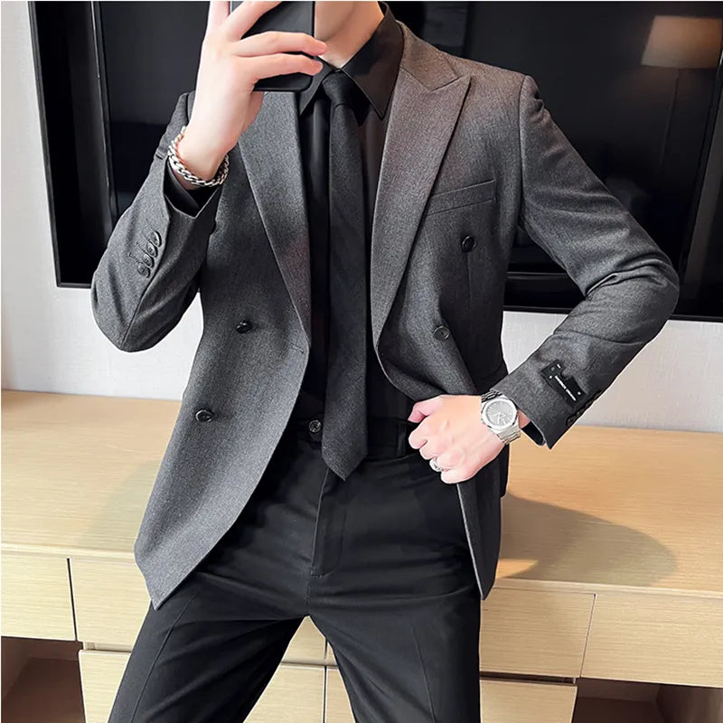 Blazer Masculino Abotoamento Duplo Elegante - Essencial Estilo EE018