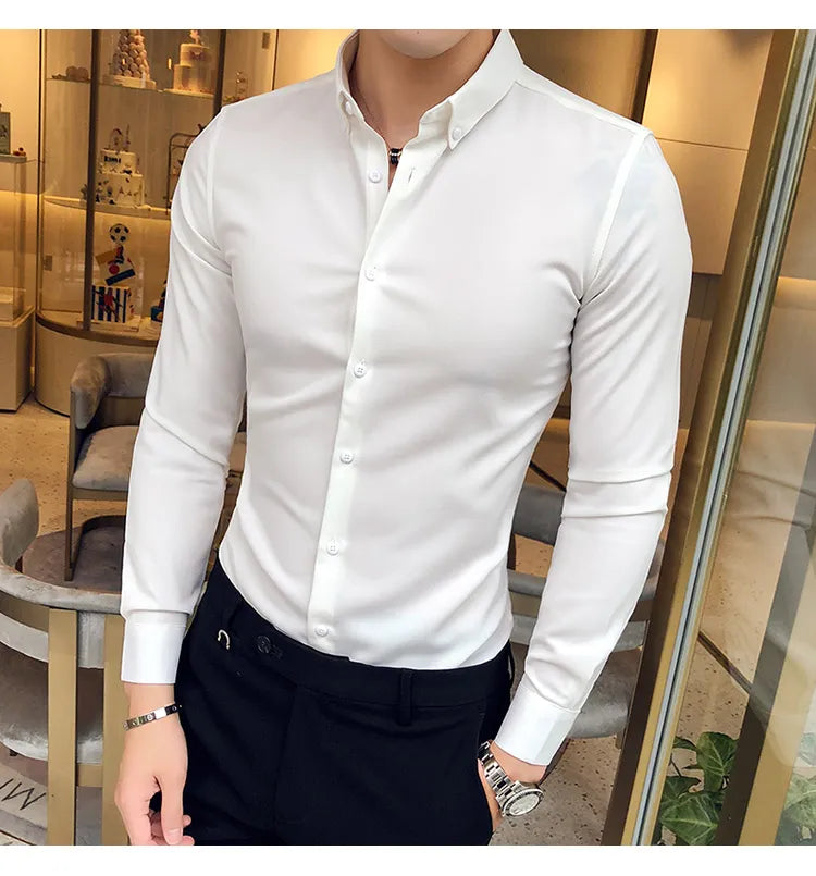 Camisa Social Slim Fit Masculina - Essencial Estilo EE028