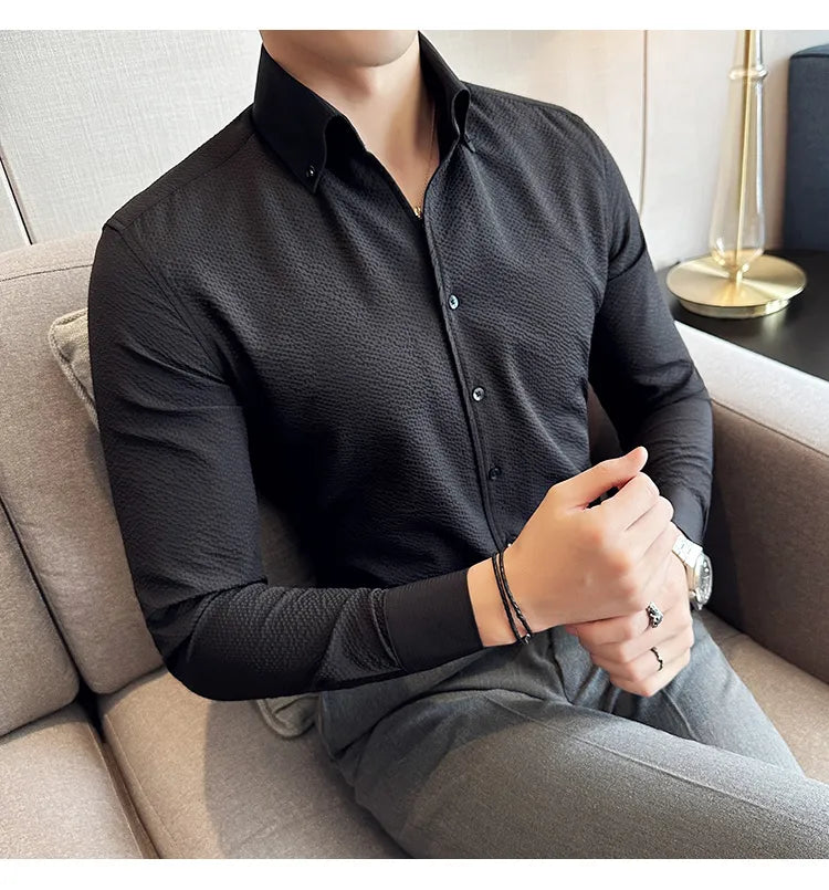 Camisa Social Slim Fit Masculina - Essencial Estilo EE011