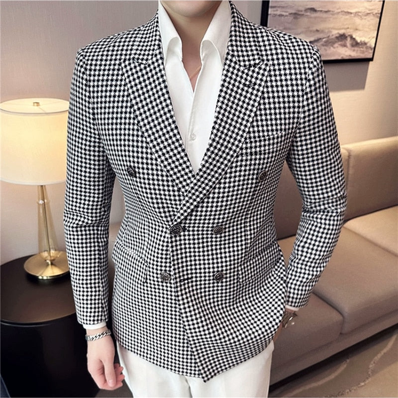 Blazer Masculino Abotoamento Duplo Elegante - Essencial Estilo EE026