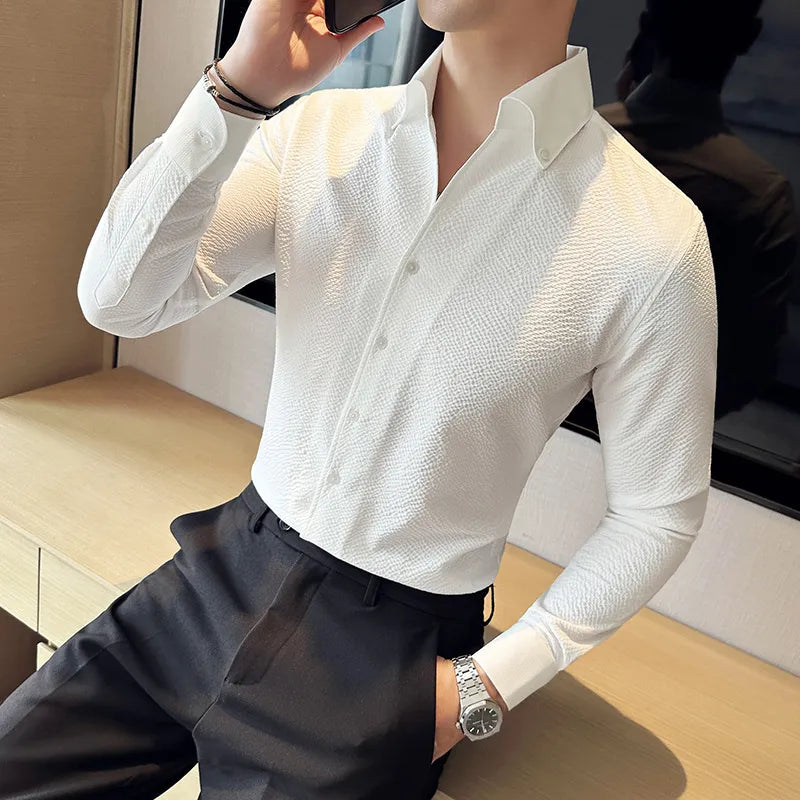 Camisa Social Slim Fit Masculina - Essencial Estilo EE011