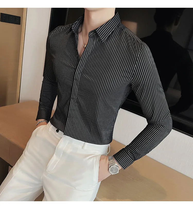 Camisa Social Slim Fit Masculina - Essencial Estilo EE039